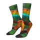 thumbnail image 1 of Fotbe Chameleon Calcetas Largas con Estampado para Hombre y Mujer – Calcetas de Compresión Transpirables y Elásticas, Viajar y Uso Diario Talla 5-11, 1 of 6