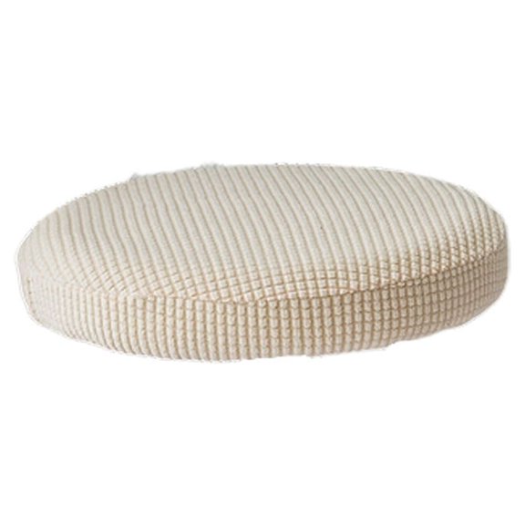 HEMOTON Round Bar Stool Cushion Elastic Stretchy Seat Protective Case Removable Chair Cover (Off-white 30-38cm in Diameter)