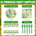 thumbnail image 4 of 61 Pcs Birthday Party Supplies, Frog Princess Tableware Set Includes  Plates,  Napkins, Forks,Tablecloth Princess and The Frog Party Decorations Birthday Party Baby Show Dinnerware, 4 of 7