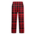 thumbnail image 7 of Dwellite Men's Plaid Dress Pants Fit Formal Pants Business Checked Trousers Color Block Lounge Pant with Pockets 2026 Red M, 7 of 7