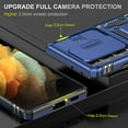 thumbnail image 5 of K-Lion Samsung Galaxy S21 Ultra Case, Heavy Duty Rugged Case with Kickstand Pocket Shockproof,Slide Holder Back Cover for Samsung Galaxy S21 Ultra 6.8 inch,Navyblue, 5 of 7