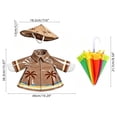 thumbnail image 3 of Nkmbld Porch Goose Decor with Rainbows Raincoat and Umbrella for Cement Plastic Goose Statue Decor, Lawn Porch Goose Clothing for Patio Yard Decor, 3 of 9