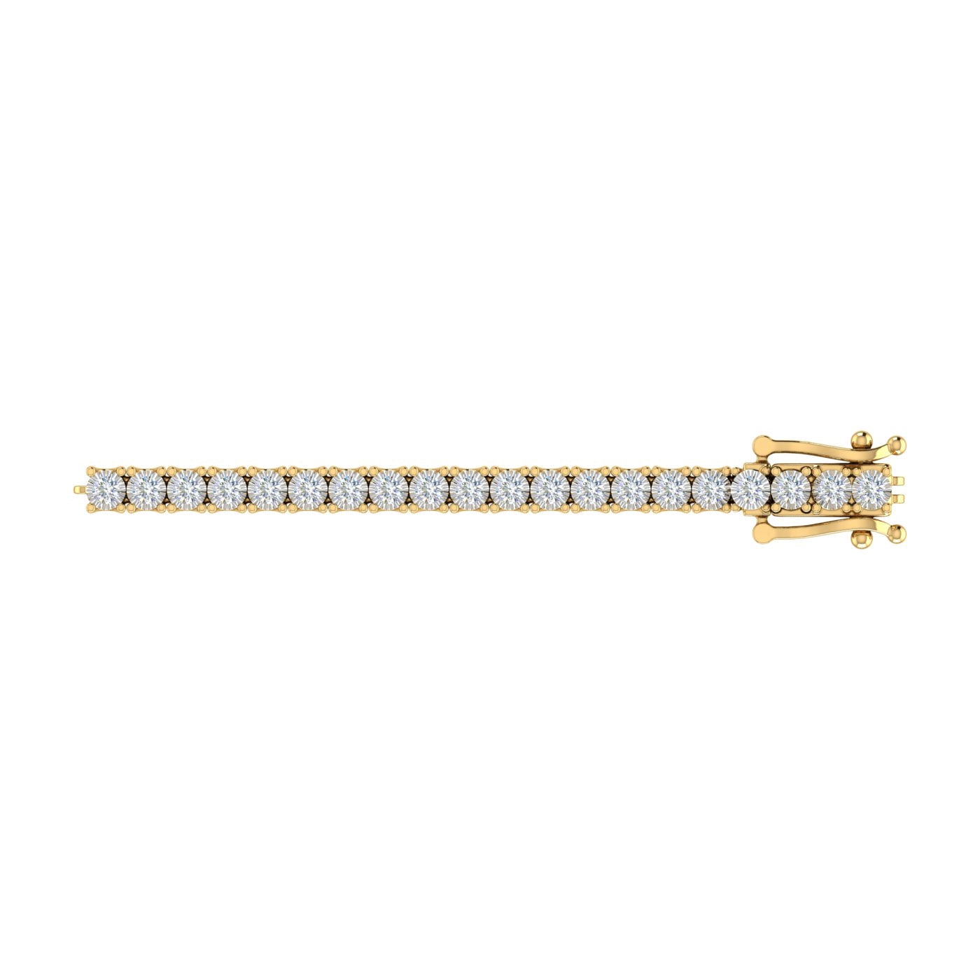 1 1/2 Carat Diamond Tennis Tennis Bracelet in 18K Yellow Gold over Sterling Silver (7 Inch)
