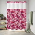 thumbnail image 6 of No Hook Shower Curtain, Cherry Blossom Shower Curtains for Bathroom with See Through Top Window, Spring Watercolor Flowers Modern Abstract Art Waterproof & Washable Bath Curtain 60"x72", 6 of 9