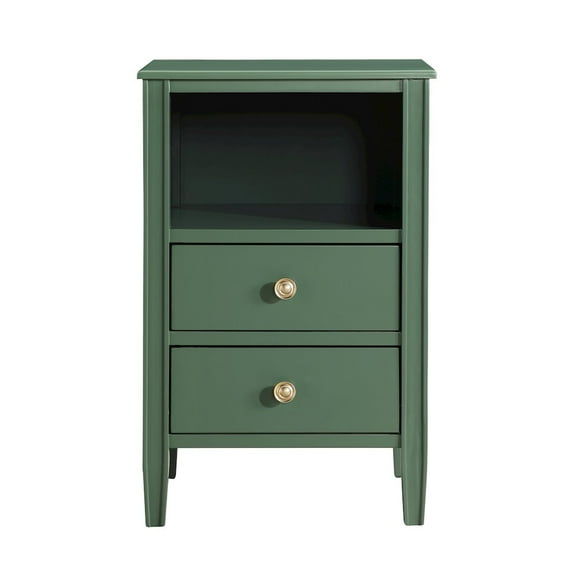 Comfort Pointe Winsley 2-drawer Vintage Green Painted Wood Storage Nightstand