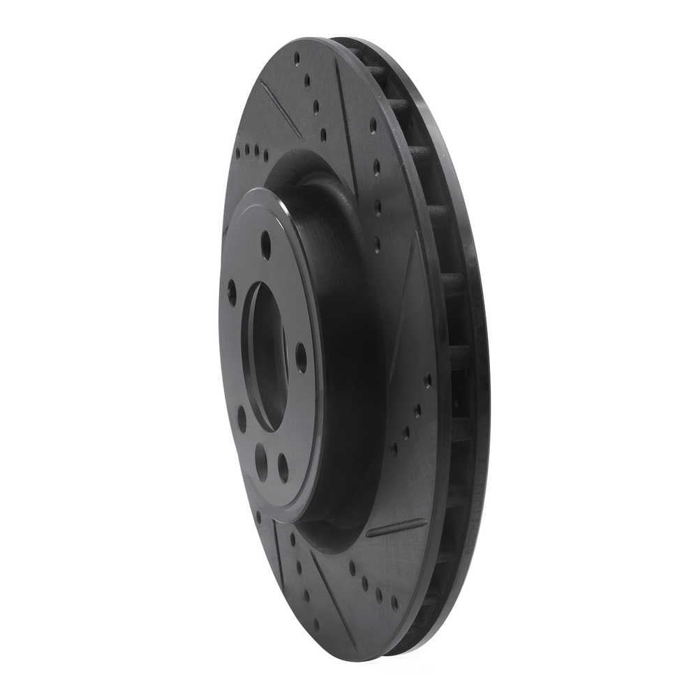 Dynamic Friction Company 633-11031R DFC Brake Rotor - Drilled And Slotted - Black