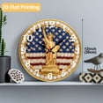 thumbnail image 2 of 12 Inch Patriotic Wall Clock, USA 250th Anniversary Wooden Round Wall Clocks with Silent Non-Ticking Quartz Movement, Battery Operated, Art Decor Hanging Clock for Kitchen, Bedroom, Living Room, 2 of 9