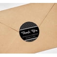 thumbnail image 2 of Darling Souvenir Round 45 Pcs Polka Dot Thank You Stickers Wedding Personalized Bride Groom Names And Date Envelope Seals-Black, 2 of 3