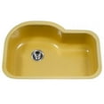 thumbnail image 1 of Houzer PCH-3700 LE Porcela Series Porcelain Enamel Steel Undermount Offset Single Bowl Kitchen Sink- Lemon, 1 of 1