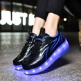 thumbnail image 7 of YUNICUS Kids Roller Skates USB Chargable LED Light Up Shoes 2 Wheel Skate Sneaker Best Gift for Boys Girls Birthday Thanksgiving Christmas Day, 7 of 7