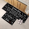 thumbnail image 6 of 2 Piece Farmhouse Kitchen Rug Set, Black and White Style Theme Decor Kitchen Rugs, Absorbent Washable Floor Mats, Home Indoor Runner Carpet 17"x47"+17"x30", 6 of 6