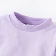 thumbnail image 4 of Kucnuzki Newborn Baby Girl Clothes 0 Months Fall Winter Bodysuit 3 Months Long Sleeve Solid Color Romper Bodysuit Purple, 4 of 6