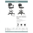 thumbnail image 2 of Safco Soft Tough Deluxe Workbench Drafting Chair, 2 of 2