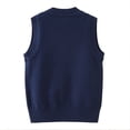 thumbnail image 6 of Generic Boys Girls School Uniform Sweater Vest Kids Toddler Cotton Knit V-Neck Button Sleeveless Sweater Cardigan Light Casual Jacket, 6 of 8