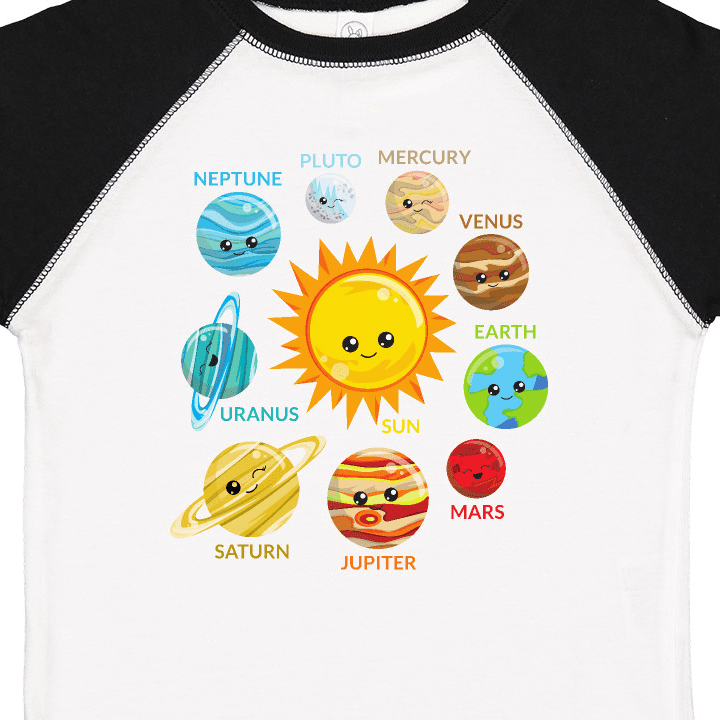 Inktastic Cute Planets, Solar System, Space, Cosmos, Galaxy Boys or Girls  Toddler T-Shirt