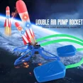 thumbnail image 2 of Children's light-emitting toy twin rocket launcher with 3 lights flashing foam rockets and solid launcher bracket Funny outdoor toys suitable for boys and girls over 3 years old gift toysTwo-person Rocket LauncherNosize Gao Jinjia unisex, 2 of 2