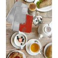 thumbnail image 4 of Red Grey Kitchen Dish Towels for Drying Dishes Set of 2, Abstract Geometric Color Block Oil Painting Waffle Weave Microfiber Hand Tea Bathroom Towels Quick Dry & Absorbent Towel 15.7x23.6, 4 of 7