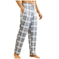 thumbnail image 2 of XL-4X Mens Plus Size Pajama Pants Big & Tall Straight Leg Trousers with Pockets Drawstring Elastic Waist Plaid Printed Loungewear Pant, 2 of 4