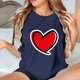 thumbnail image 4 of Camisetas de Manga Corta para Mujeres, Camiseta de Cuello Redondo Impresa de Moda, Primavera Y Verano Casual, 4 of 8