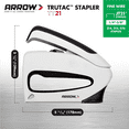 thumbnail image 3 of Arrow TruTac Forward-Action Light-Duty Manual Staple Gun, White, Model TT21, 3 of 36