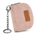 thumbnail image 5 of Wrangler Floral Tooling Small Keychain Wallet for Women RFID Blocking Credit Card Holder and Coin Purse, Dark Pink, 5 of 7