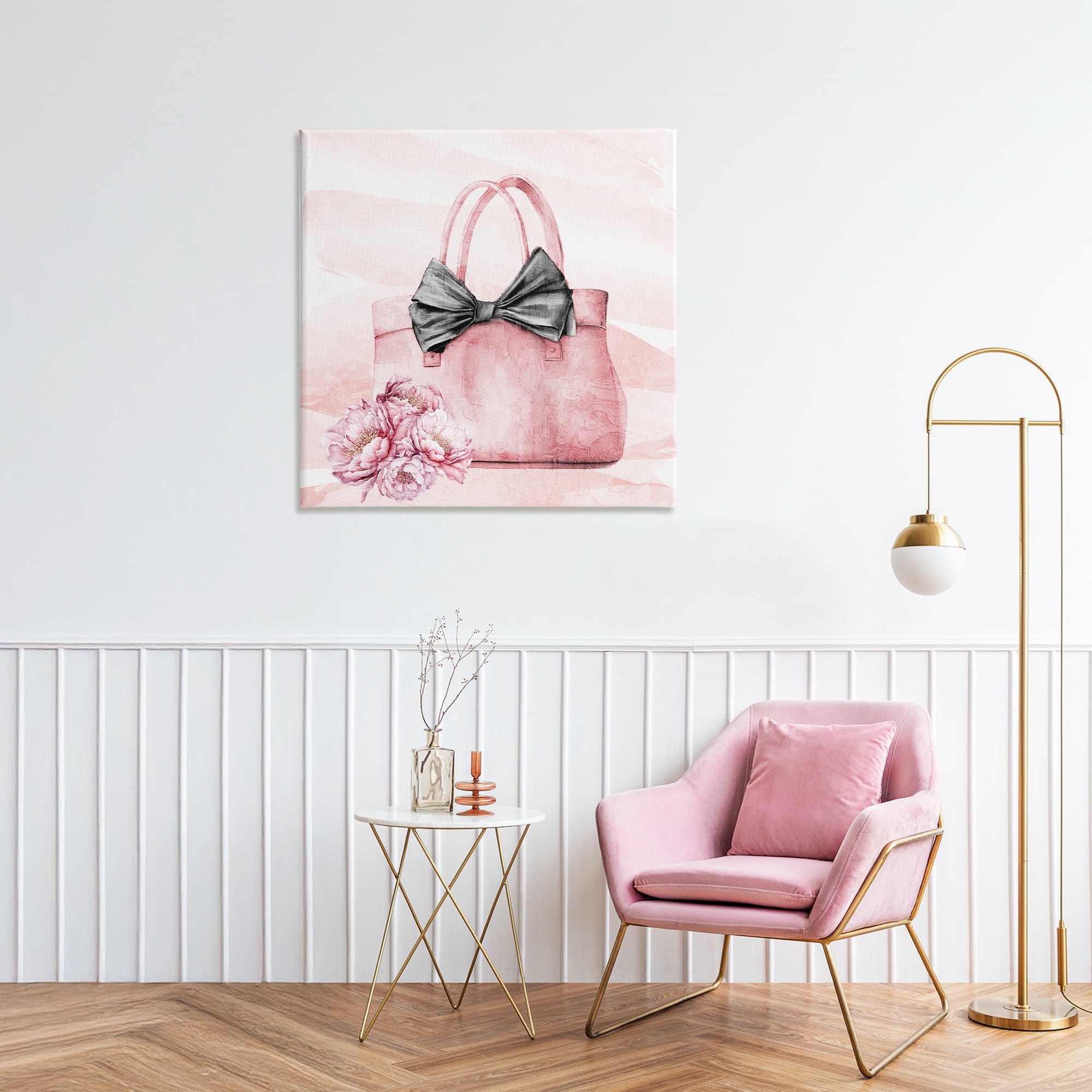 Stupell Industries Blush Glam Time Bag Canvas Wall Art, design by Kim Allen