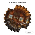 thumbnail image 3 of Placemats Set of 4 / 6, Log Cabin Inside Placemats for Dining Table Indoor/Outdoors Heat Resistant Washable Placemats 18" x 12", 3 of 8