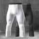 thumbnail image 1 of Pantalones de compresión Mairbeon con rodilleras, acolchado de panal, longitud 3/4, no transpiran, muy elásticos, gran protección, transpirables, para jóvenes y niños, pantalones de compresión de, 1 of 8