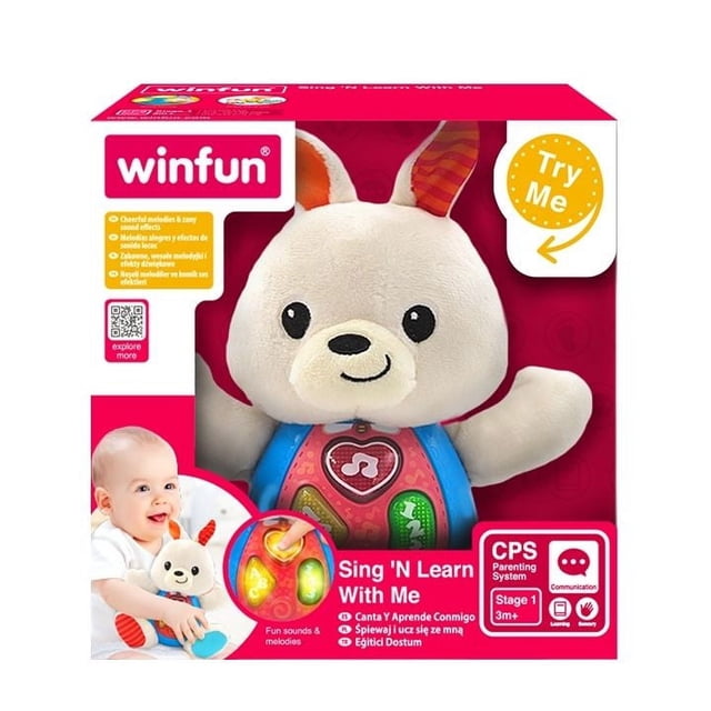 Peluche para Bebés WINFUN Conejo con Luces y Sonidos