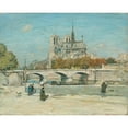 thumbnail image 3 of Jean François Raffaëlli 14x12 Black Modern Framed Museum Art Print Titled - Notre Dame Seen from the Quai De La Tournelle (C. 1897-1902), 3 of 5