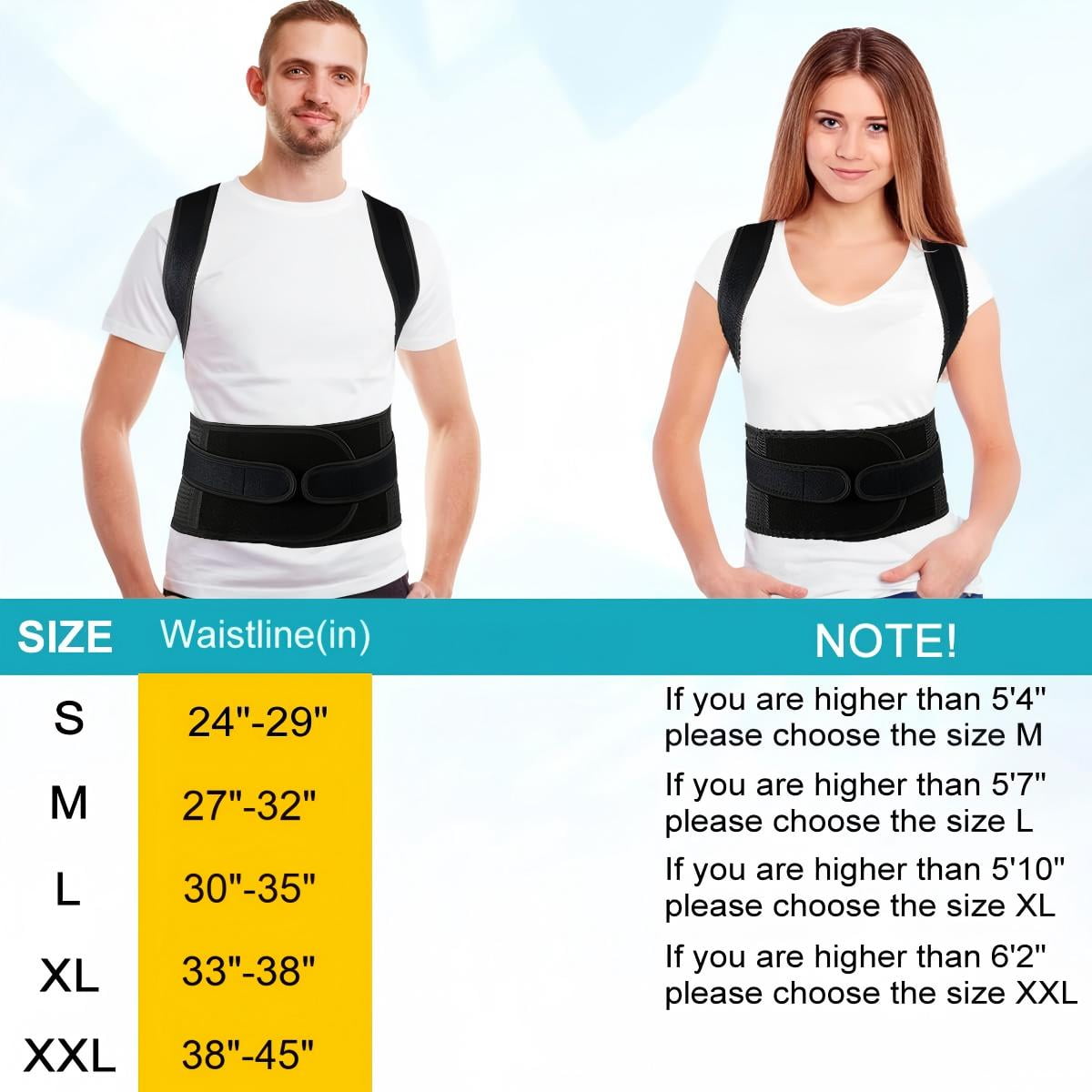 Aofit Posture Corrector Back Brace for Men and Women, New Version Lumbar Support for Posture Improving and Pain Relief