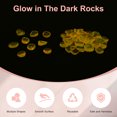 thumbnail image 2 of Uxcell 200-Pack Rocas Brillantes que Brillan en la Oscuridad, 0.79" Decoraciones de Jardín de Resina, Piedras Luminiscentes [Amarillo], 2 of 6