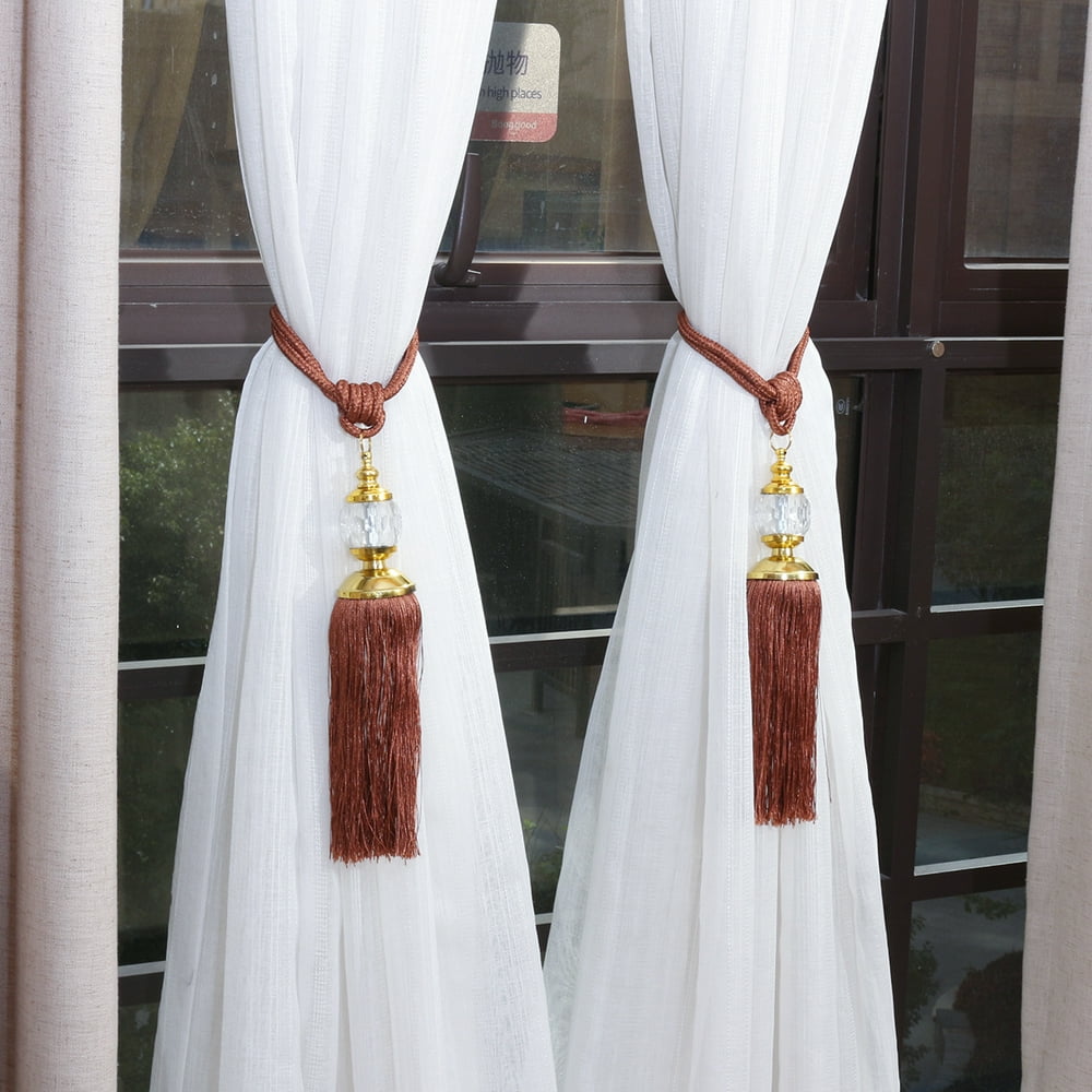 1 Pair Large Tassel Windows Curtain Rope,Tassel Curtain Tieback for