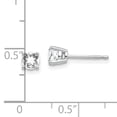 thumbnail image 2 of Primal Gold 14 Karat White Gold 4mm Cubic Zirconia Earrings, 2 of 4