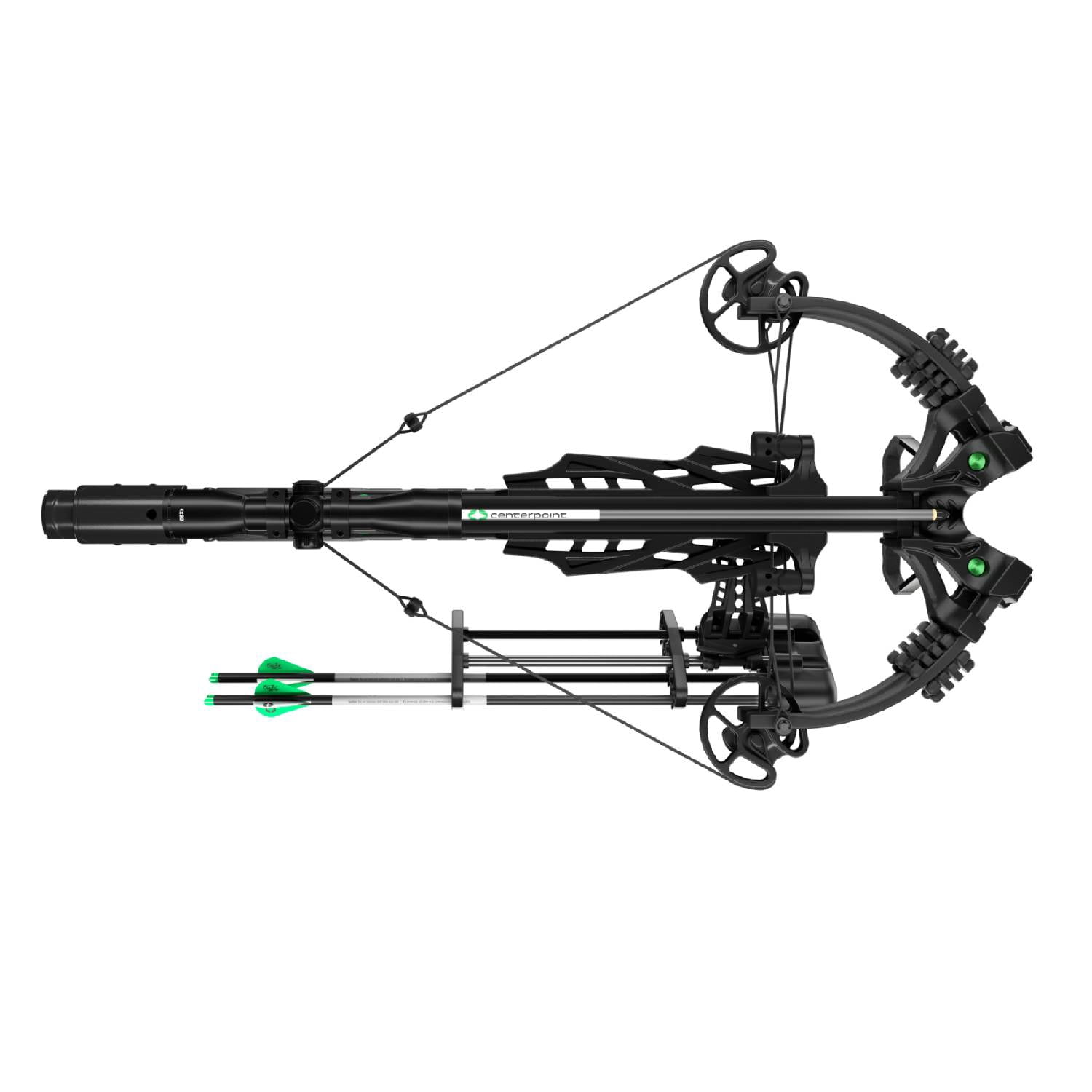 CenterPoint Archery Amped 425 FPS Compound Crossbow with Crossbow Package & Silent Crank (Black)