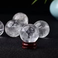 thumbnail image 6 of K-KED 50mm Natural Clear Quartz Crystal Mineral Gemstone Ball Sphere Decor W/ Stand, 6 of 9