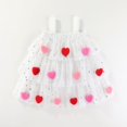 thumbnail image 4 of LIJCC Toddler Baby Girl Valentine Outfits - Sleeveless Layered Tulle Tutu Dress Suspenders Dresses 3D Plush Heart Red Pink Kids Clothes, 4 of 5