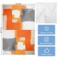 thumbnail image 5 of Burnt Orange Gray Kitchen Towels Set of 3, Water Absorbent Dish Towel, Modern Geometric Oil Painted Abstract Decorative Hand Towels - Quick Drying Cloth for Cooking Baking, 18x28 Inch, 5 of 8