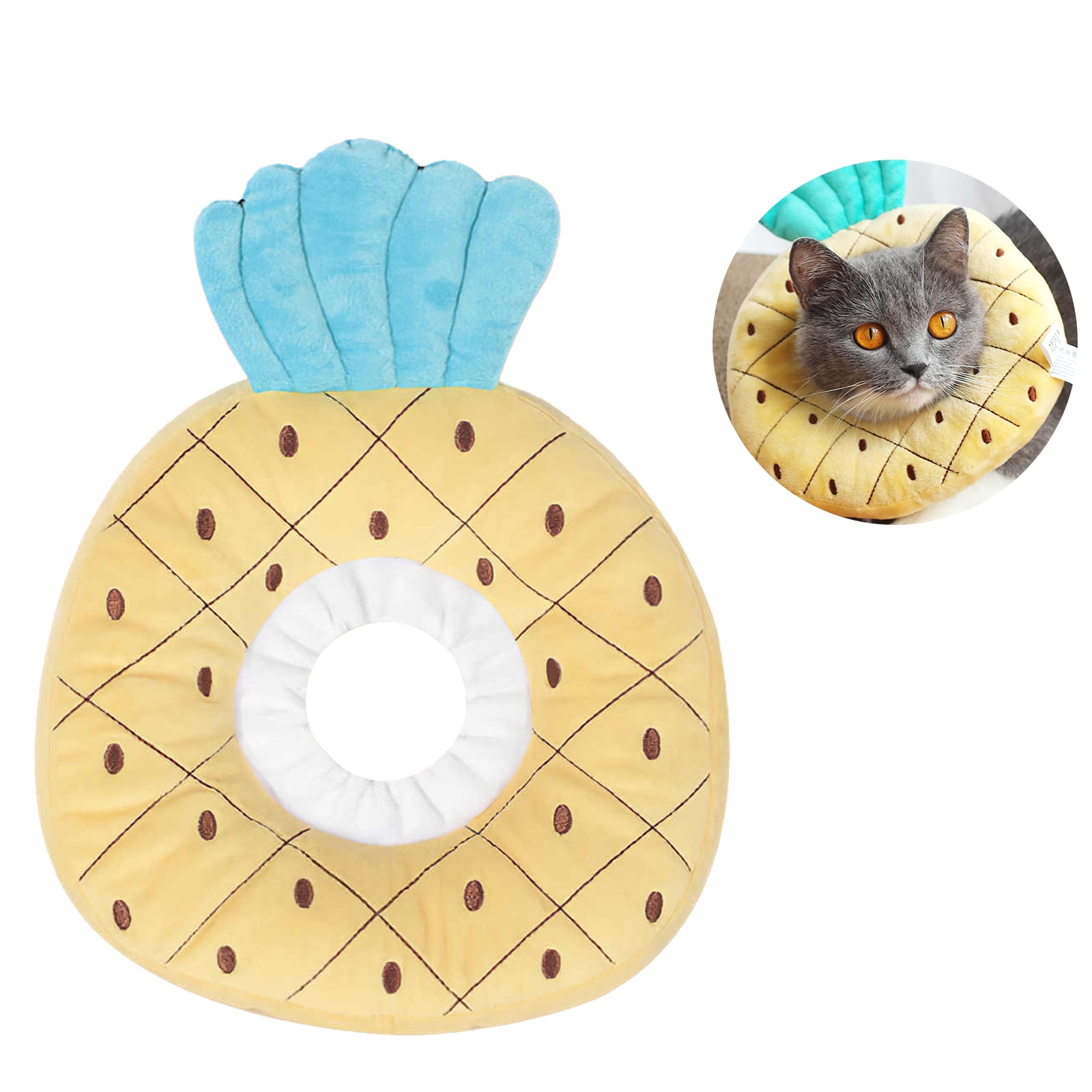 Pet Collar Soft Cat Collar Protective Cat Collar Adjustable Pet Collar Cat  Headgear Pet Headgear with Cartoon Fruit Pattern Anti Bite Breathable Pet  Supplies for Pet Cats 