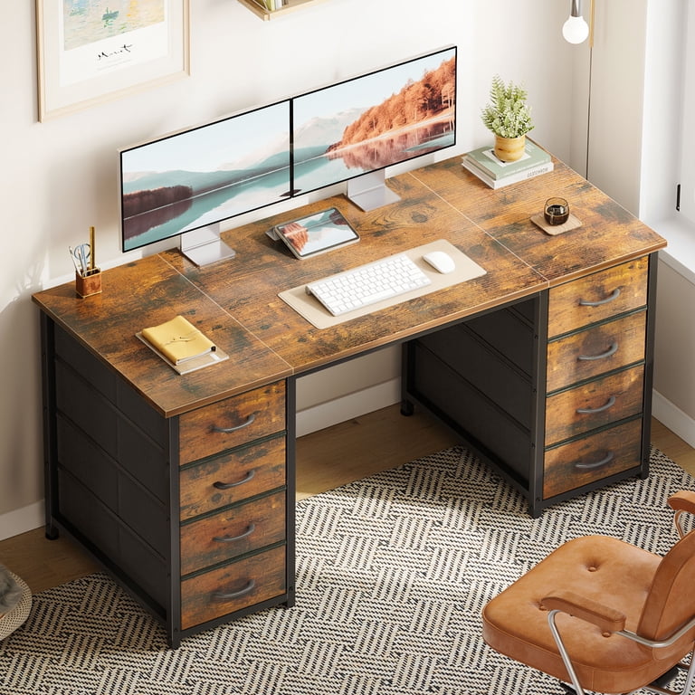 Casacomoda 48-Inch Computer Desk with 8 Fabric Drawers photo 6