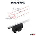 thumbnail image 5 of For 2020-2025 Cadillac Xt6 Roof Racks Luggage Carrier Cross Bars Iron Gray 2x, 5 of 10