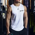 thumbnail image 5 of Chaleco de culturismo imprescindible de verano para hombre, camiseta deportiva sin mangas de malla de secado rápido para gimnasio, chaleco sexy y encantador para correr para hombre, 5 of 5