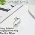 thumbnail image 3 of Envy Solitaire 1.25 Ct Engagement Ring for Women Promise Ring for Her Cubic Zirconia Sterling Silver Ginger Lyne, 3 of 6