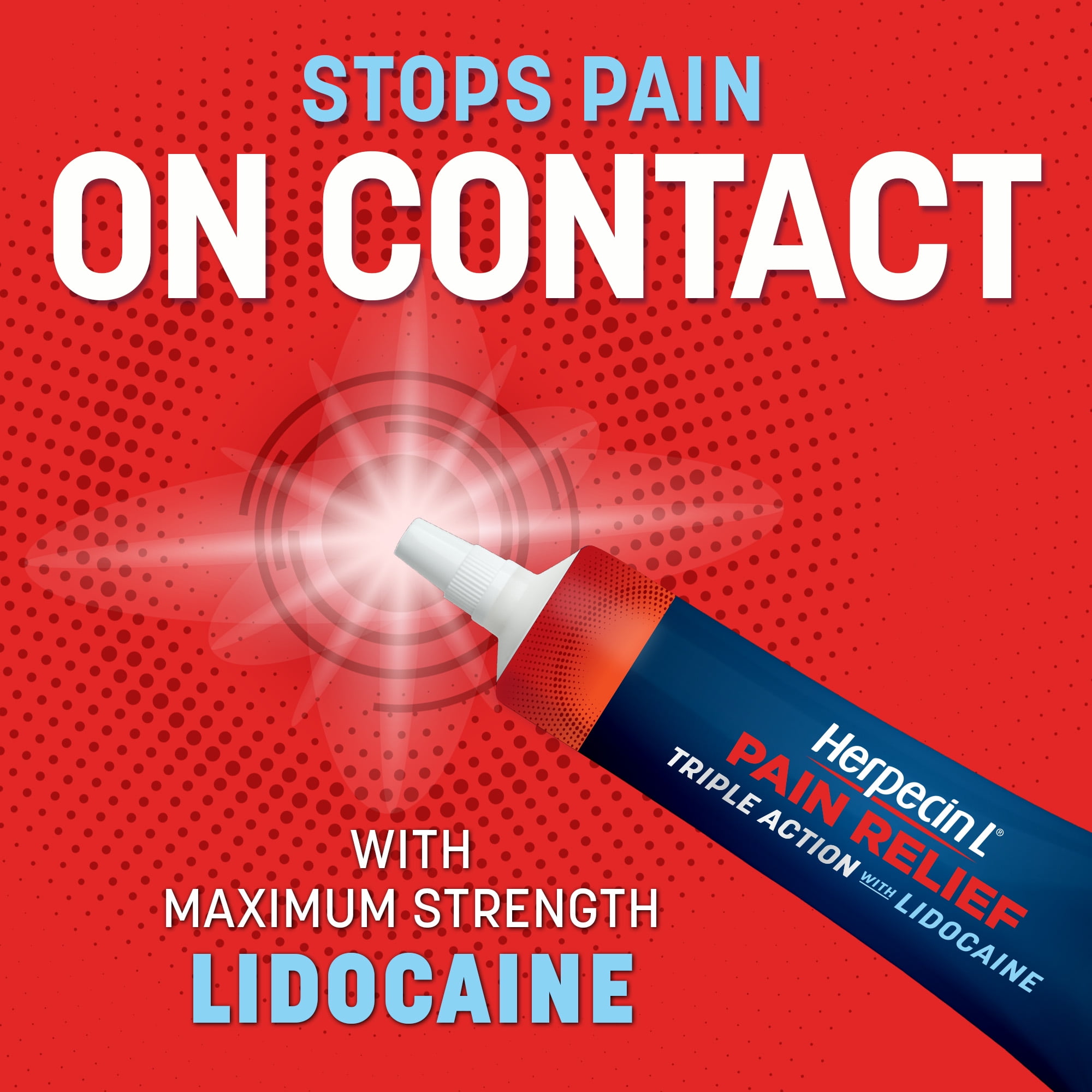(6 pack) Herpecin-L Pain Relief with Lidocaine Cold Sore and Fever Blister Treatment Balm, 0.15 oz