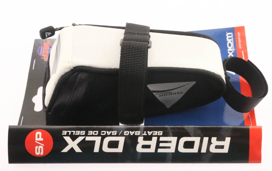 Axiom Rider DLX Road / MTB Bicycle Seat Saddle Bag White/Black Small