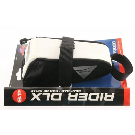 Axiom Rider DLX Road / MTB Bicycle Seat Saddle Bag White/Black Small 38in^3 (Best Road Bike Seat Bag)