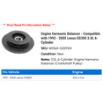 thumbnail image 2 of Engine Harmonic Balancer - Compatible with 1993 - 2005 GS300 3.0L 6-Cylinder 1994 1995 1996 1997 1998 1999 2000 2001 2002 2003 2004, 2 of 2