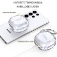 thumbnail image 2 of Crystal Case para Samsung Galaxy Buds Live y Galaxy Buds Pro y Galaxy Buds 2 y Galaxy Buds 2 Pro Funda protectora rígida a prueba de golpes con llavero (amarillo transparente), 2 of 6