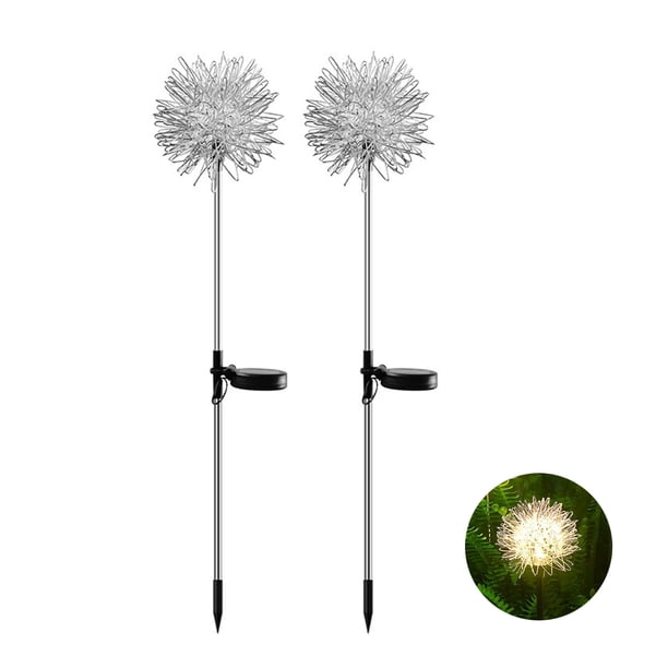 Lámpara solar para jardín, diseño de diente de león para exteriores, para decoración de balcones y césped.