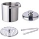 thumbnail image 2 of Double Wall Ice Bucket 1.3L Stainless Steel For Wine And Beer Ice Tongs Clip, 2 of 5